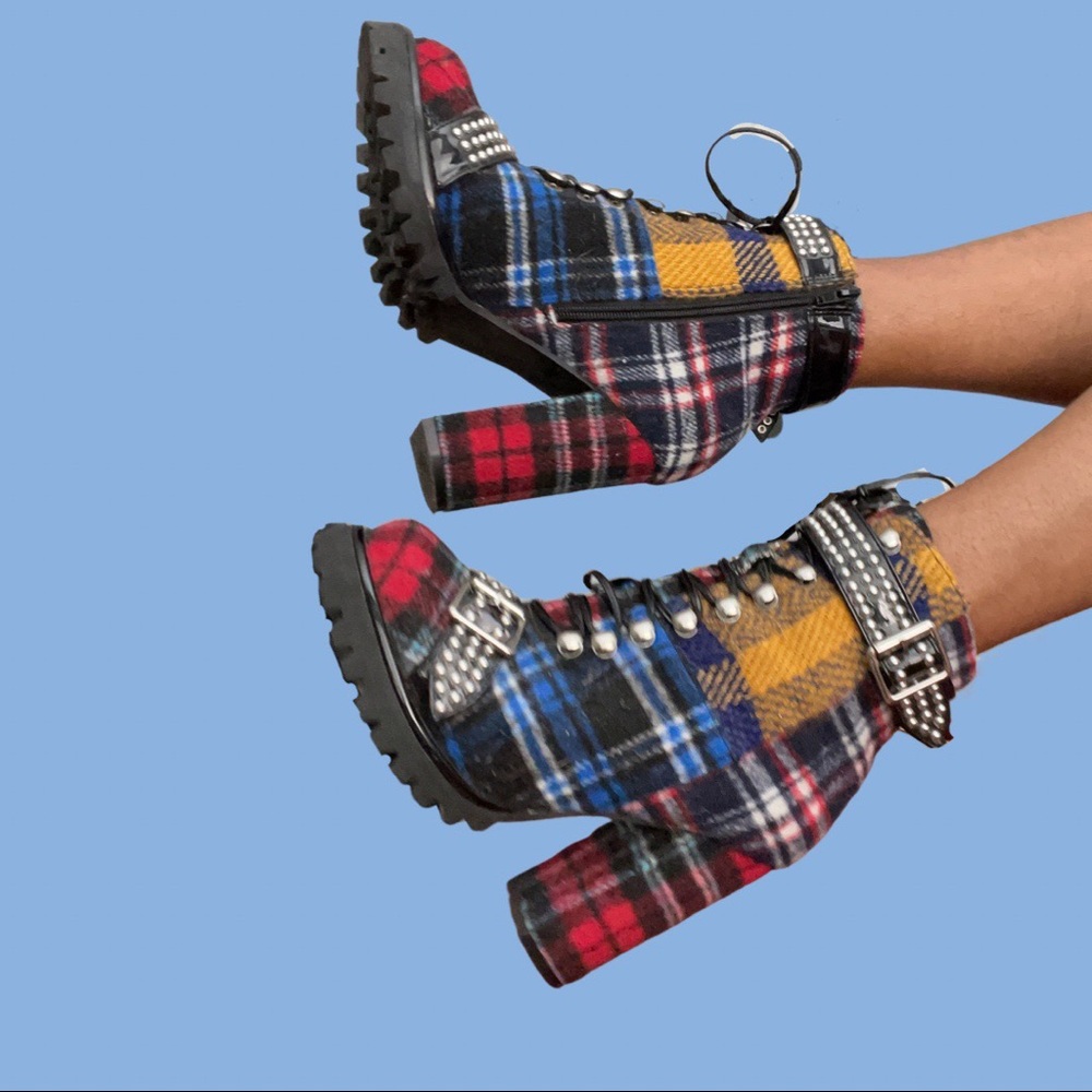 Patchwork Jeffrey Campbell Lilith Booties